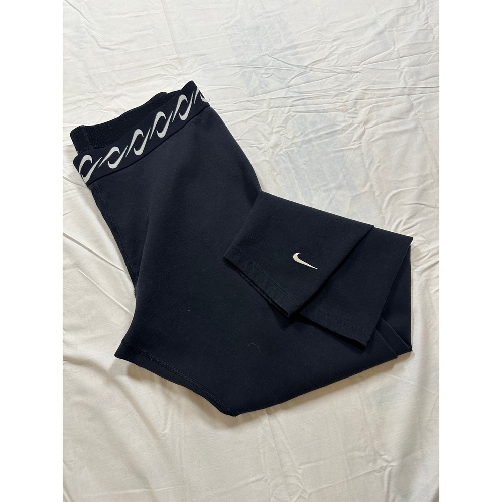 Nike Sportswear Womens XL Black Repeating Swoosh Waistband Leggings Tights